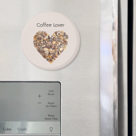 Aimant Tasses cœur café crème (In situ (réfrigérateur))
