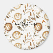 Aimant Tasses de café feuilles (Devant)