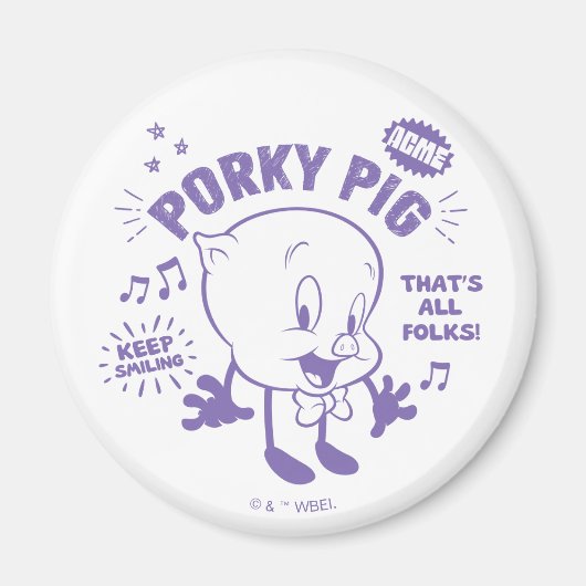 Aimant Tasty Retro Porky Pig (Devant)