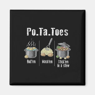 Aimant Taters Pommes de terre amusantes Pomme de terre bo