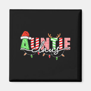 Aimant Tatie Claus Xmas Lumières de Noël Pyjama Famille M