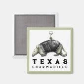 Aimant Tatou du Texas drôle (Recto/Verso)