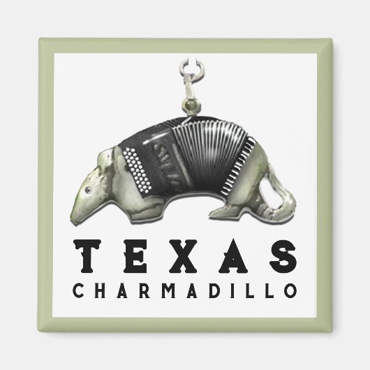 Aimant Tatou du Texas drôle (Devant)