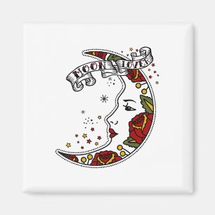 Aimant Tatouage de lune Vintage tendance _1