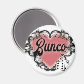 Aimant tatouage du coeur du bunco (Recto/Verso)