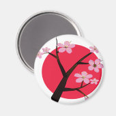 Aimant Tatouage japonais en fleurs de cerisier (Recto/Verso)