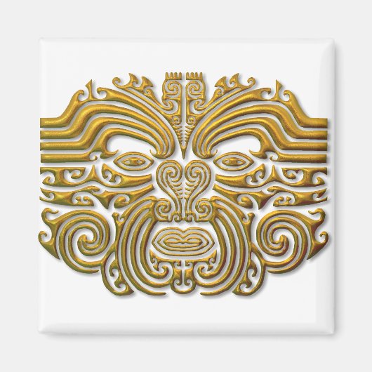 Aimant Tatouage Maori - Or (Devant)