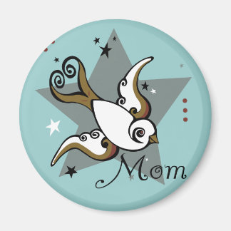 Aimant Tatouage urbain Conception d'oiseaux hirondelles