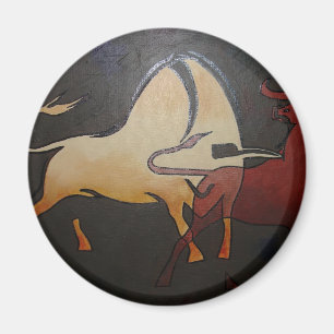 Aimant Taurean Bulls Animal Art Abstrait