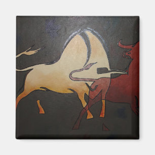 Aimant Taurean Bulls Animal Art Abstrait