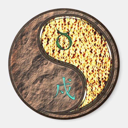 Aimant Taureau & Chien de Feu (Devant)