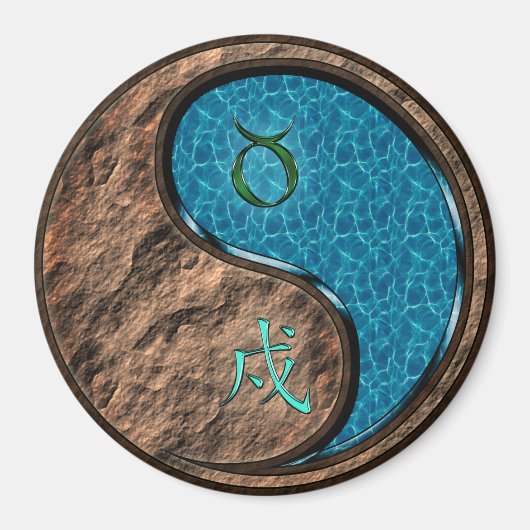 Aimant Taureau & Chien d'Eau (Devant)