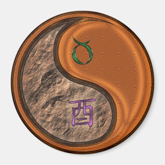 Aimant Taureau & Coq de Bois (Devant)