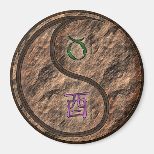 Aimant Taureau & Coq de Terre (Devant)