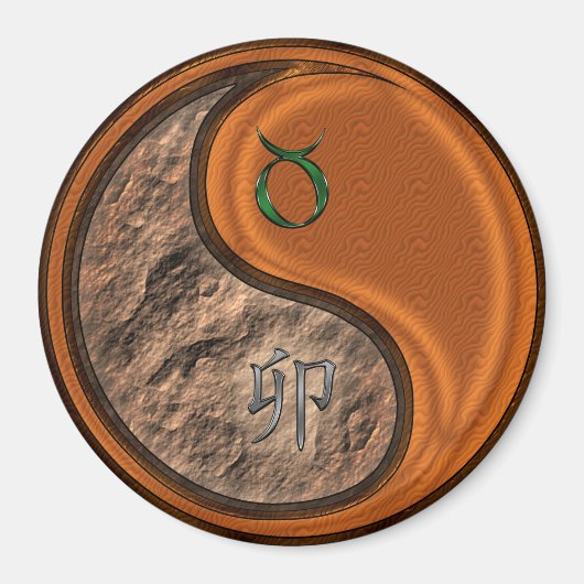 Aimant Taureau & Lapin de Bois (Devant)