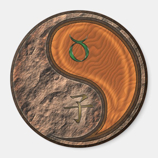 Aimant Taureau & Rat de bois (Devant)