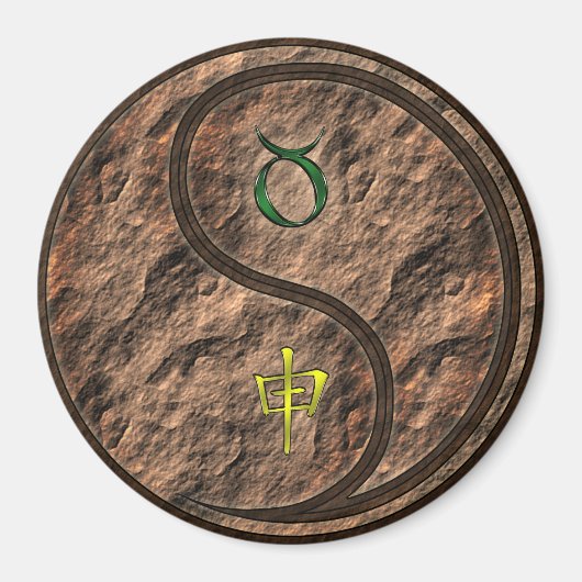 Aimant Taureau & Singe de Terre (Devant)