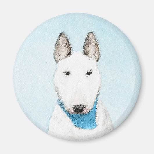 Aimant Taureau Terrier - Cute Original Chien Art (Devant)