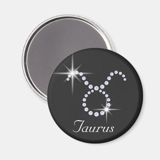 Aimant Taurus diamant étincelant (Recto/Verso)