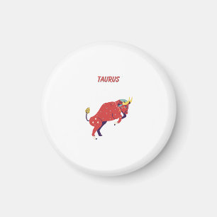 Aimant Taurus rose, zodiaque, impression de signe du zodi