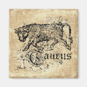 Aimant Taurus zodiaque vintage (Devant)