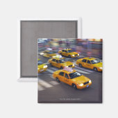 Aimant Taxi Jaune de New York (Recto/Verso)