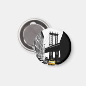 Aimant Taxi jaune Nyc Brooklyn Bridge New York (Recto/Verso)
