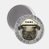 Aimant Taxi Pug (Recto/Verso)