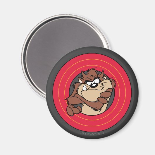 Aimant TAZ™ à travers les cercles LOONEY TUNES™ (Recto/Verso)