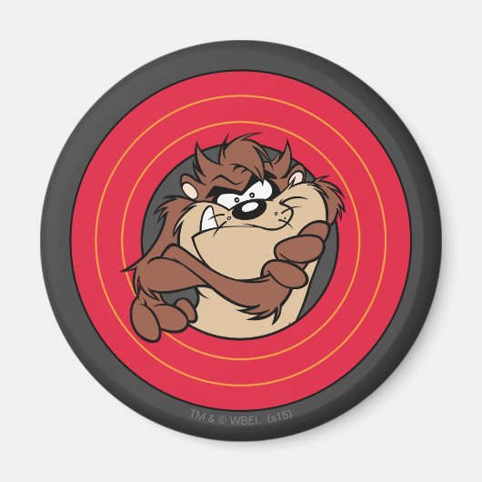 Aimant TAZ™ à travers les cercles LOONEY TUNES™ (Devant)