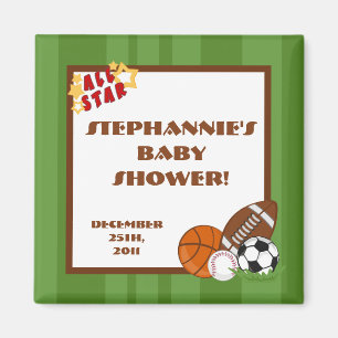 Aimant {TBA} 2"x2" All Star Green Party Favoriser l'aiman