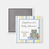 Aimant {TBA} 2"x2" Leap Frog Turtle Party Favoriser l'aim (Recto/Verso)