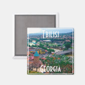 Aimant Tbilisi Georgia City View Architecture du paysage (Recto/Verso)