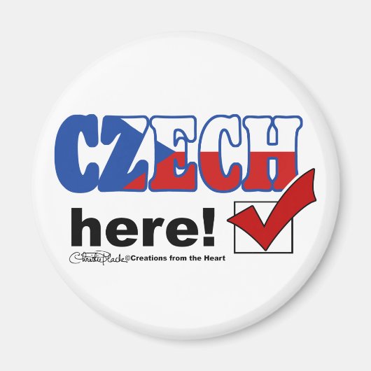 Aimant Tchèque ici (léger) (Devant)
