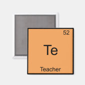 Aimant Te - Teacher Funny Chimie Élément Symbole Tee (Recto/Verso)