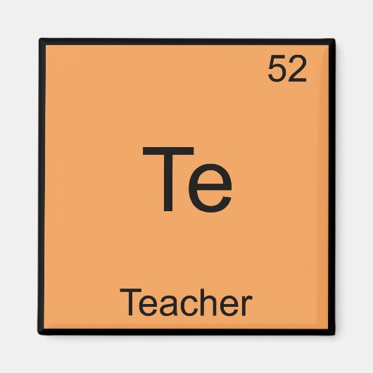 Aimant Te - Teacher Funny Chimie Élément Symbole Tee (Devant)