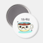 Aimant Tea Hee Funny Tea Cup Pun (Recto/Verso)