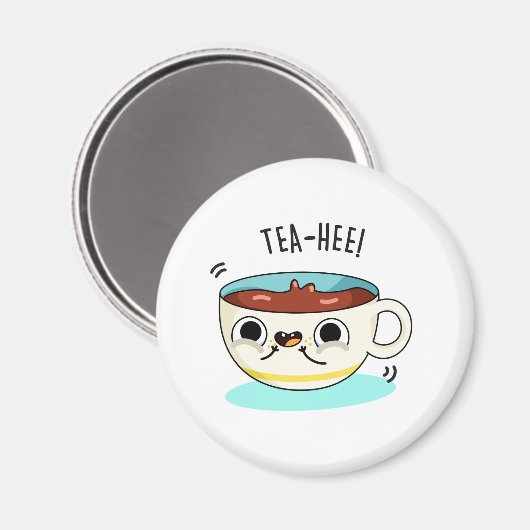 Aimant Tea Hee Funny Tea Cup Pun (Recto/Verso)
