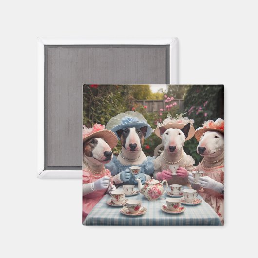 Aimant Tea Party avec les filles (Recto/Verso)