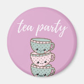 Aimant Tea Party Pink Cute (Devant)