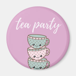 Aimant Tea Party Pink Cute