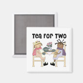 Aimant Tea Party pour deux (Recto/Verso)
