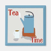 Aimant Tea Time Blue Pot (Devant)