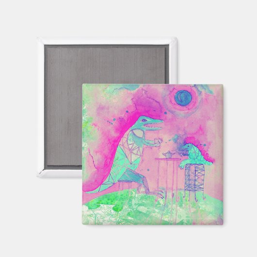 Aimant Tea time sur Venise (Recto/Verso)