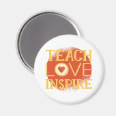 Aimant Teach Love Inspire - LES ENSEIGNANTS CITENT DES DI (Recto/Verso)