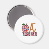 Aimant Teacher Art Apple A Plus Teacher (Recto/Verso)