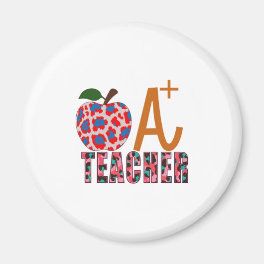 Aimant Teacher Art Apple A Plus Teacher (Devant)