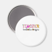 Aimant Teacher Art Teach Love Inspire (Recto/Verso)
