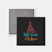 Aimant Teacher Art Tribe de 5e année (Recto/Verso)