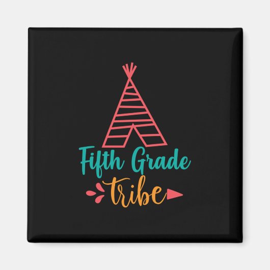Aimant Teacher Art Tribe de 5e année (Devant)